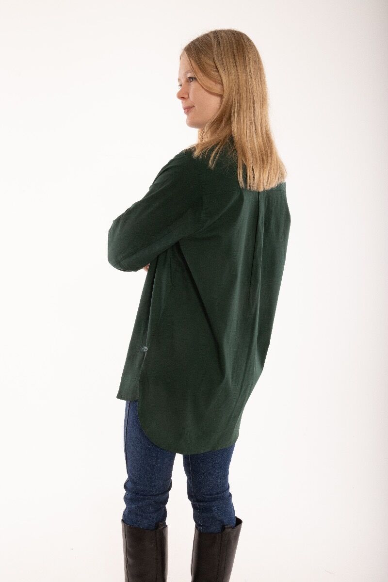 ESS - Joy Poplin Shirt Black green