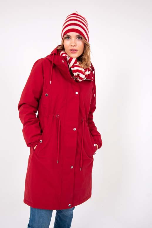 Danenora Winter Parka Dark Red