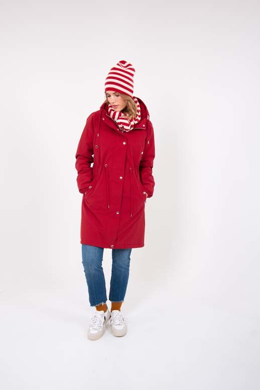 Danenora Winter Parka Dark Red