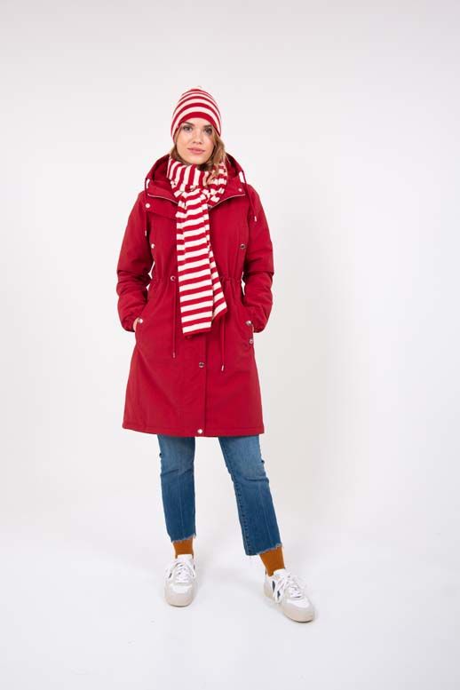 Danenora Winter Parka Dark Red