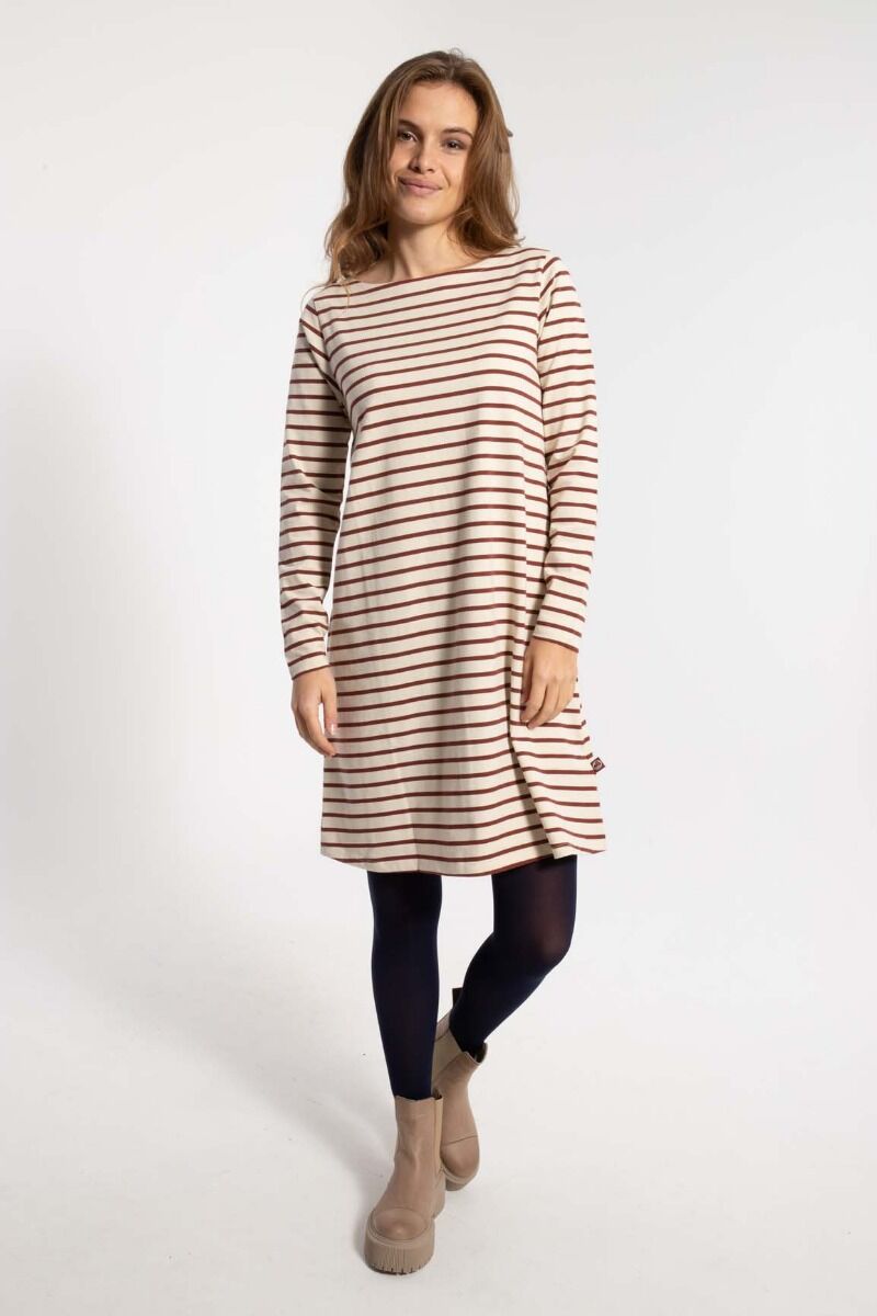 Danenassau Dress Chalk/Red wine