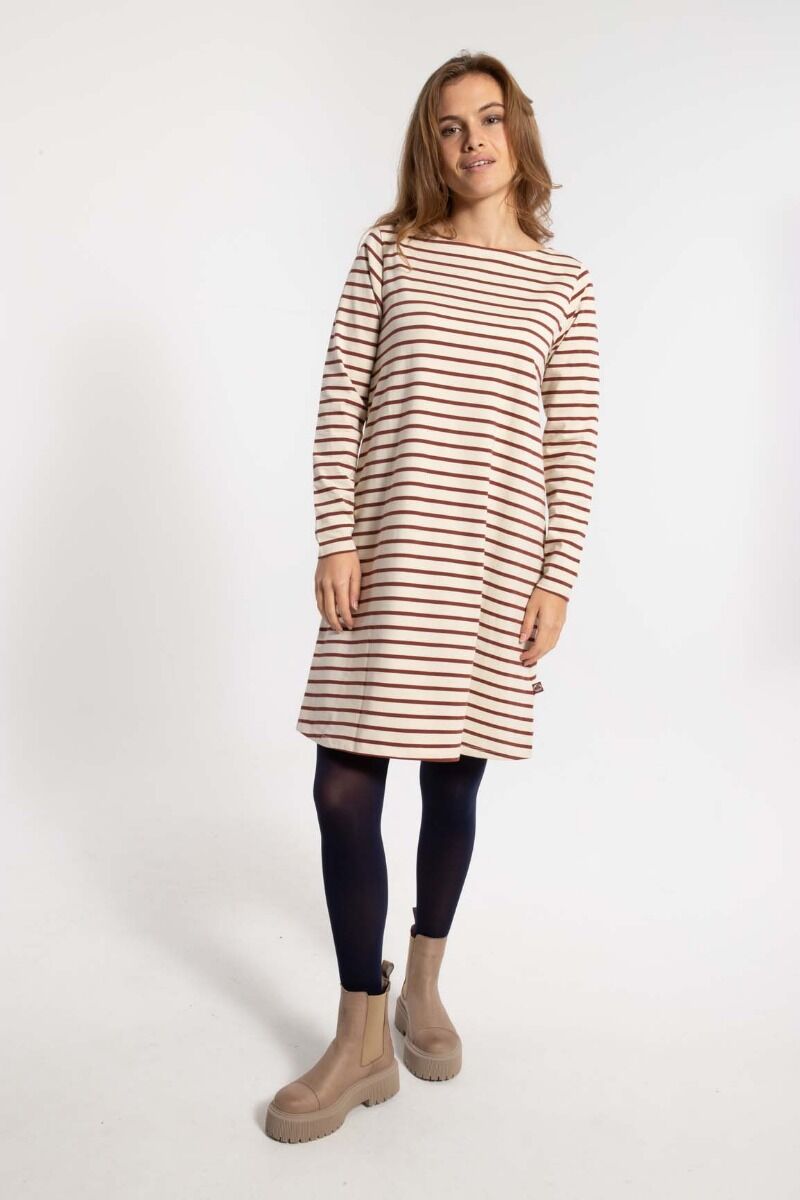 Danenassau Dress Chalk/Red wine