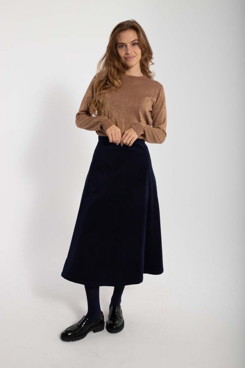Danepearly Glitter Sweater Beige Rose w. Gold Glitter