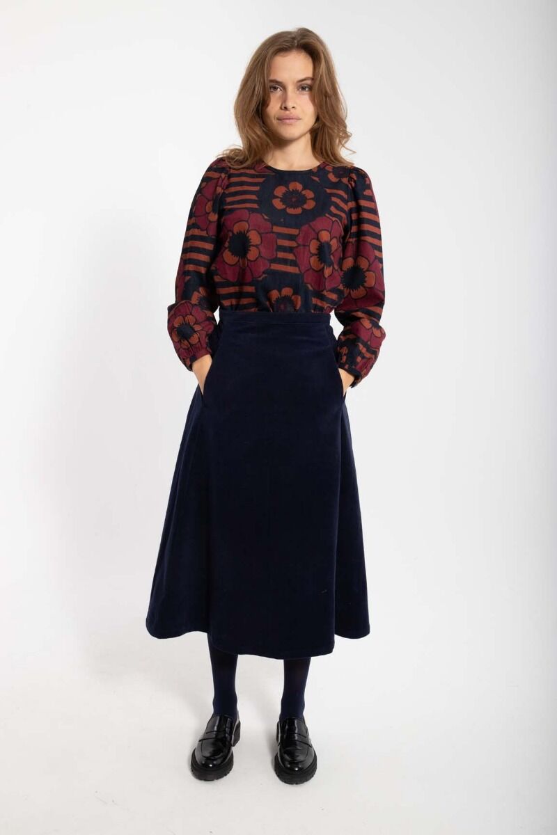Danebrava Cord Stretch Skirt Marine