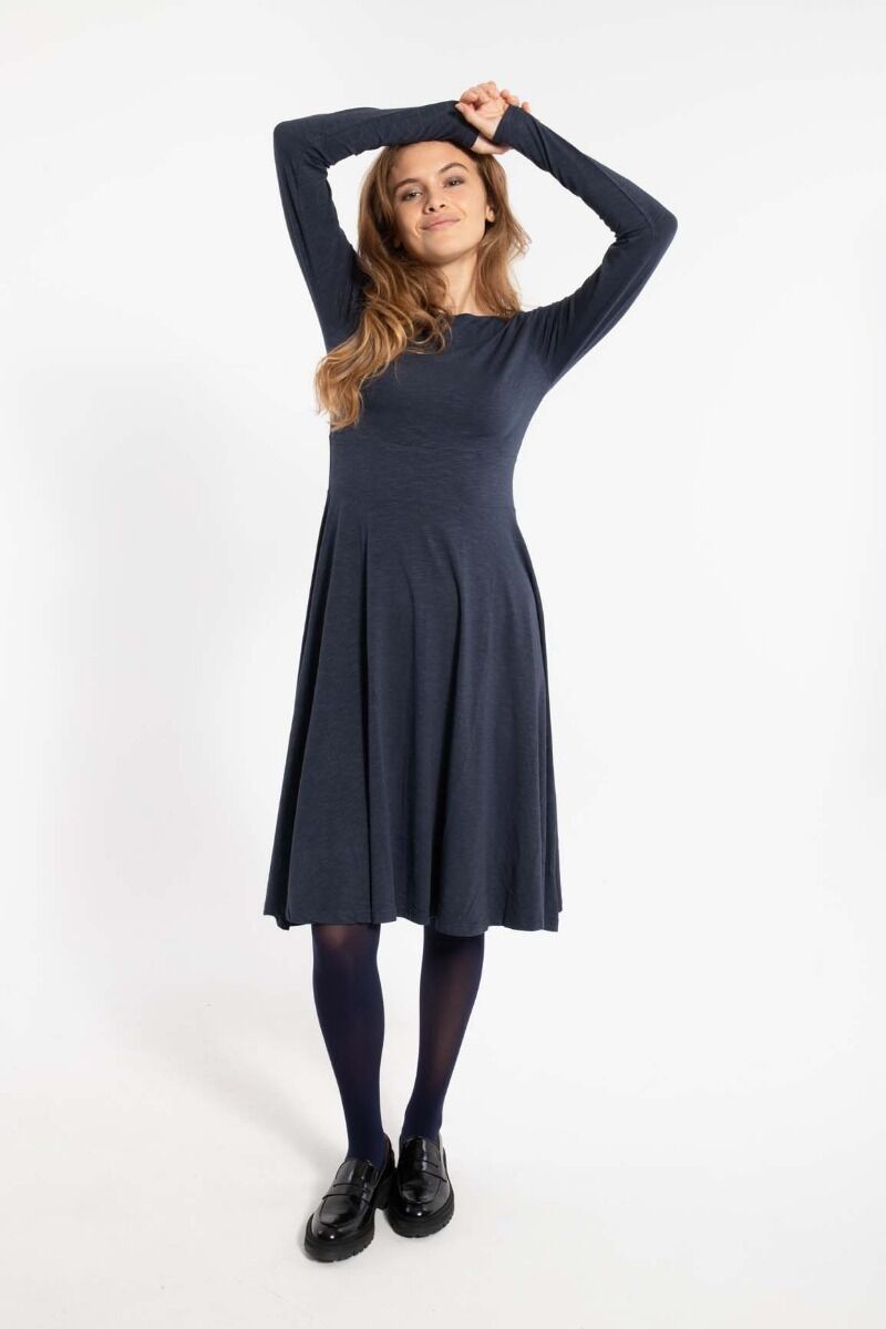 ORGANIC - Danesigrid Viscose Dress Dk Navy