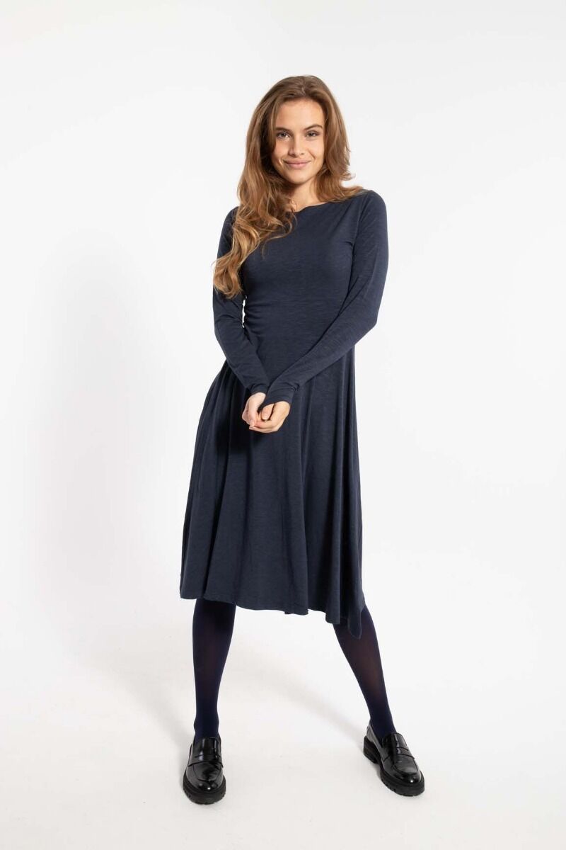 ORGANIC - Danesigrid Viscose Dress Dk Navy