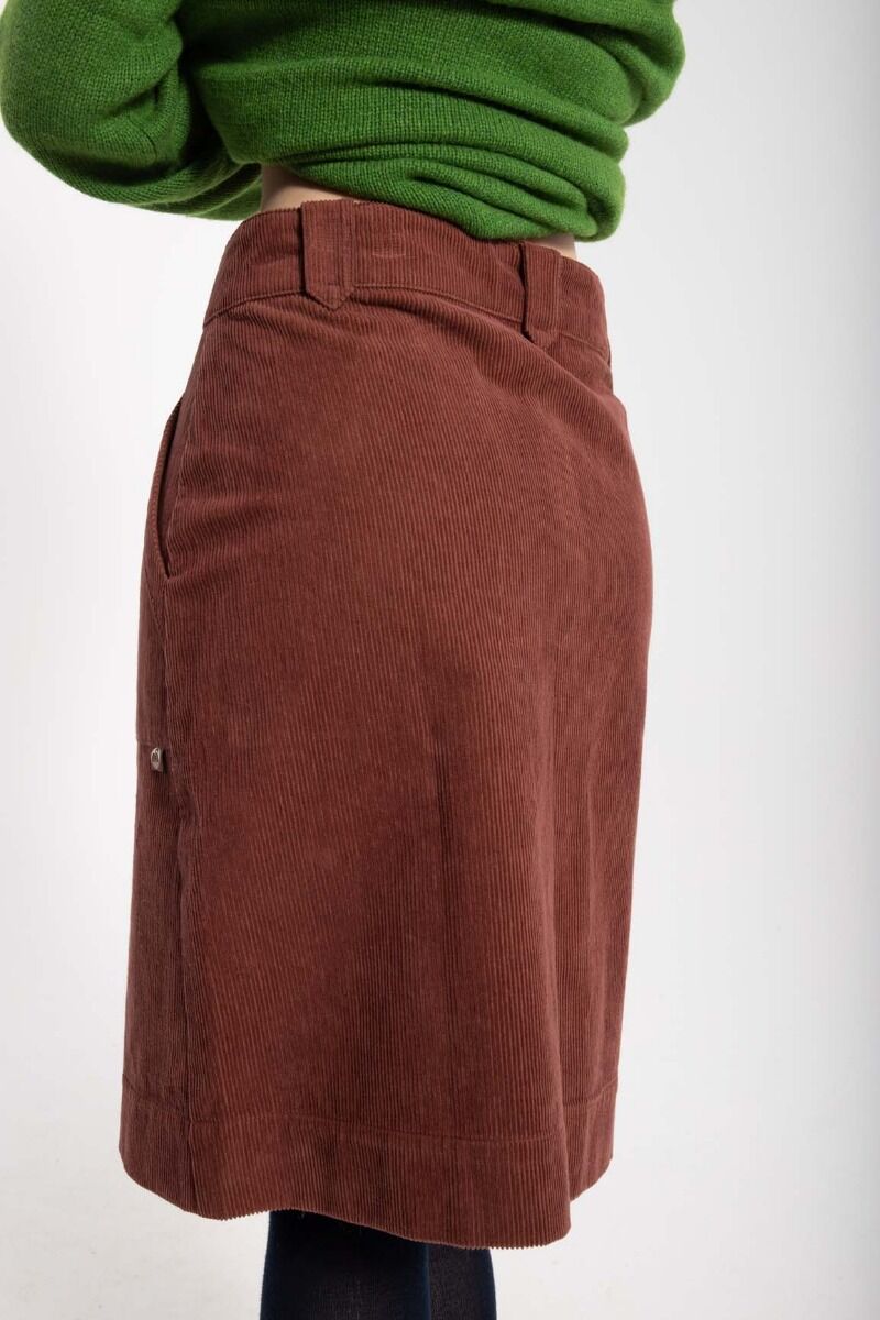 Danemadelaine Cord Skirt Beige Rose