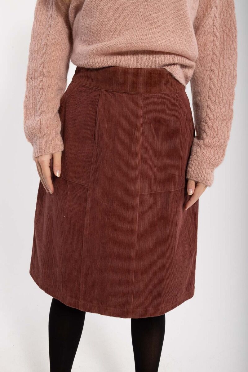 Danemaren Cord Skirt Beige Rose