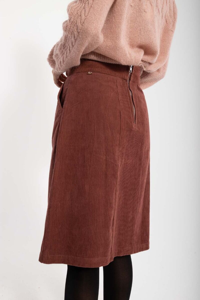 Danemaren Cord Skirt Beige Rose