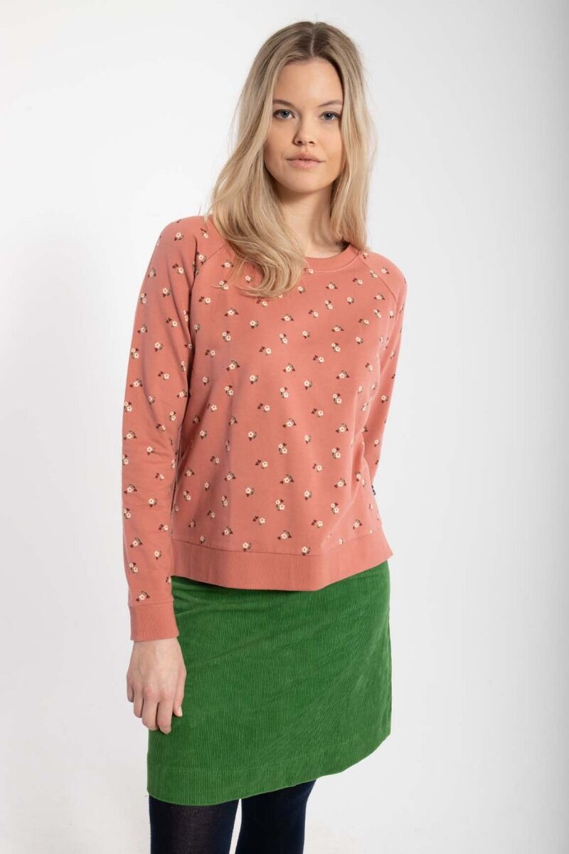 Daneklausen Moleton Sweat Old Rose/Chalk MINIFLOWER