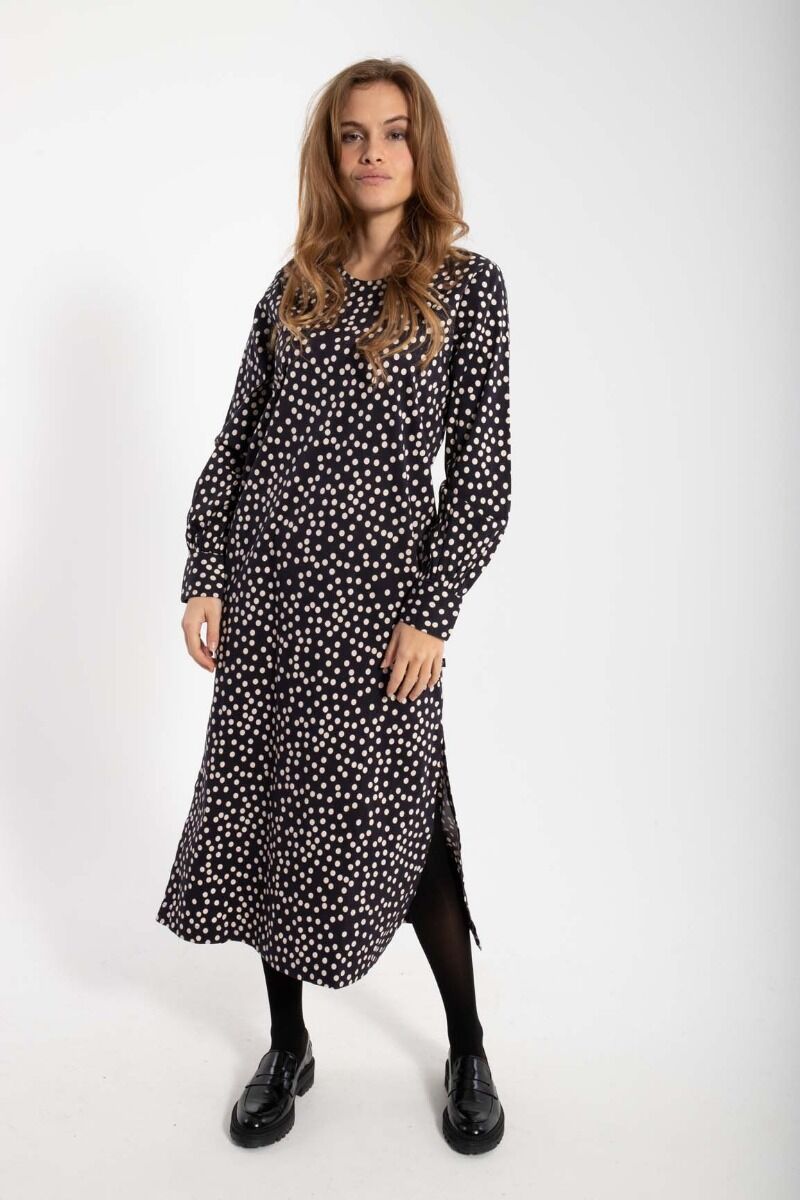 Danelegance Dress Black/Chalk FUNDOTS