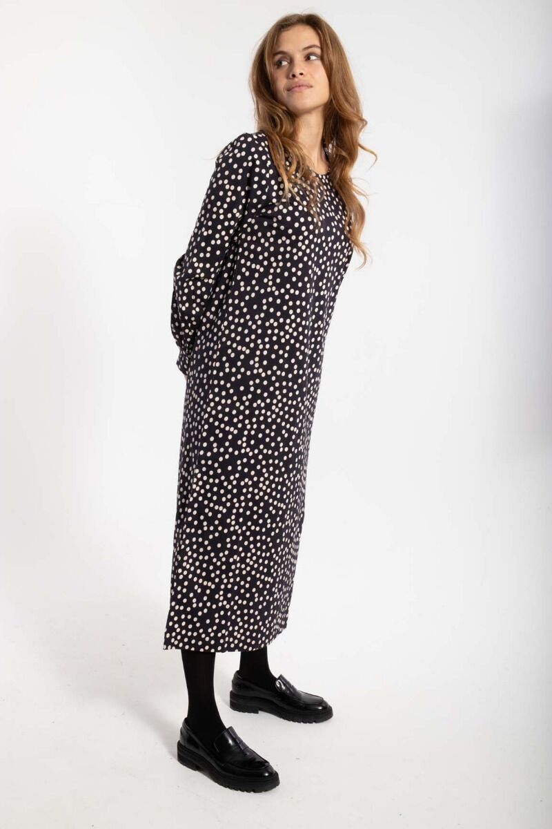 Danelegance Dress Black/Chalk FUNDOTS