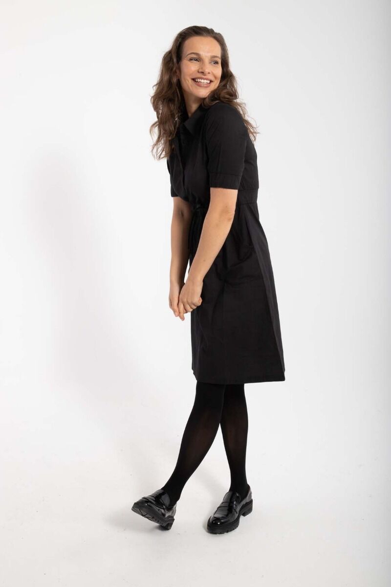 Danesusanne Poplin Dress Black