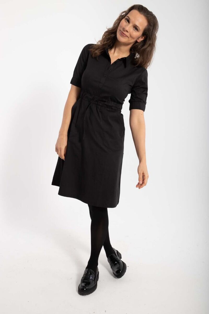 Danesusanne Poplin Dress Black