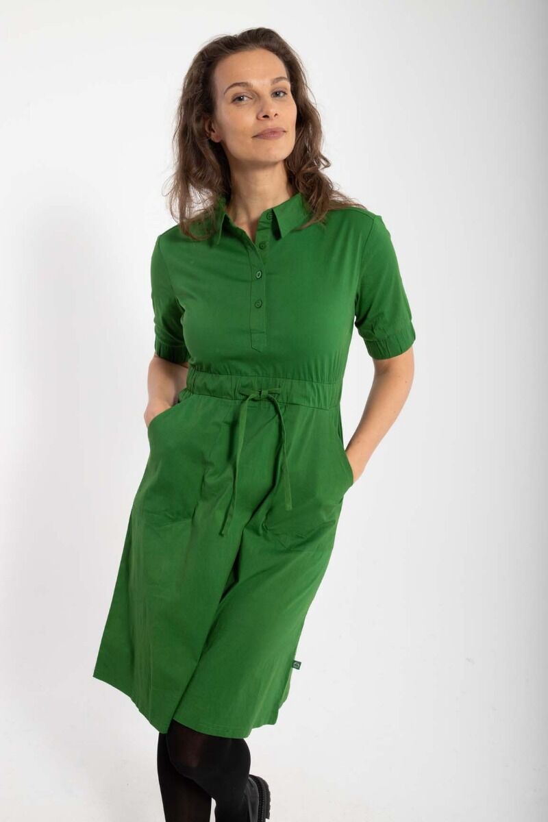 Danesusanne Poplin Dress Warm Khaki