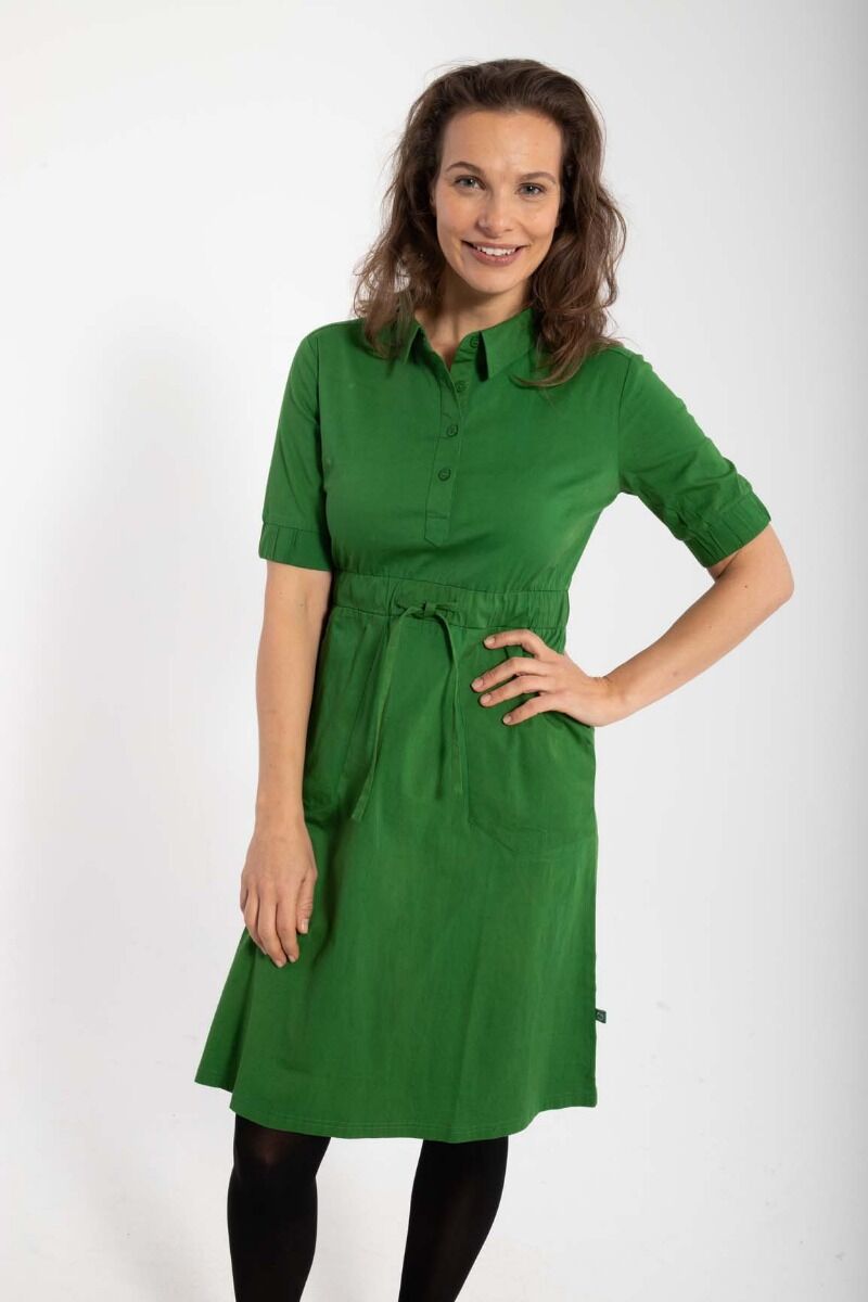 Danesusanne Poplin Dress Warm Khaki