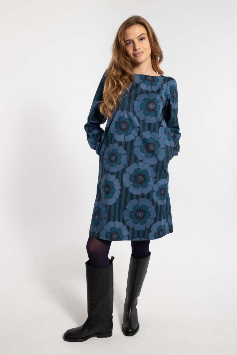 Danelund Dress Blue POWER FLOWERS