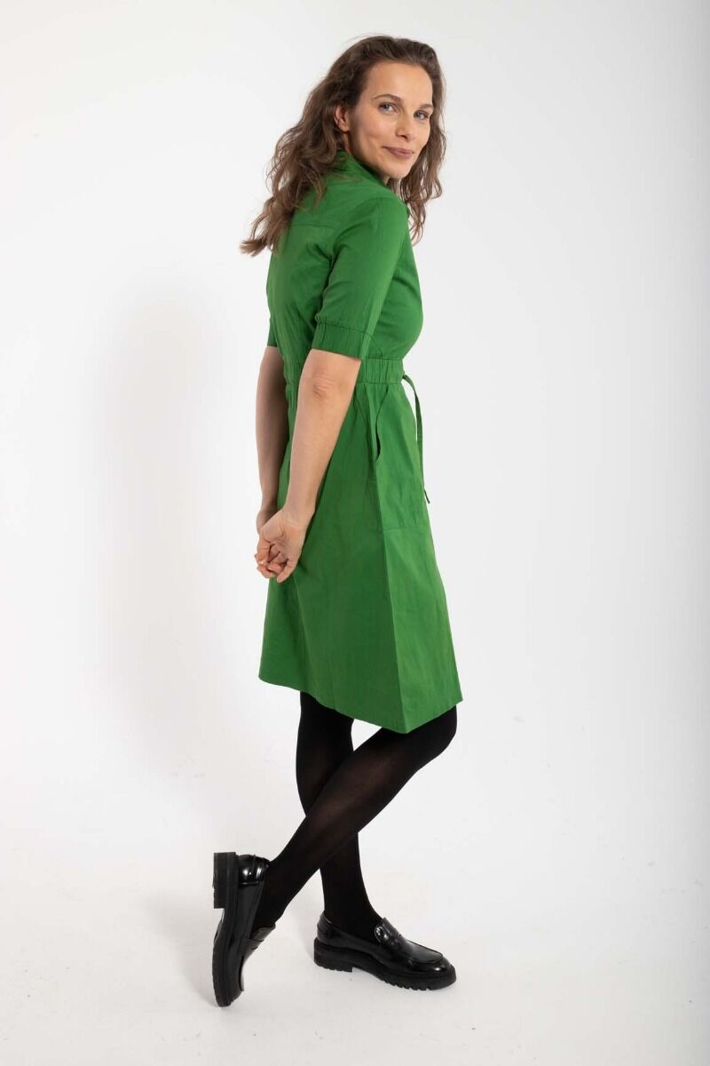 Danesusanne Poplin Dress Warm Khaki