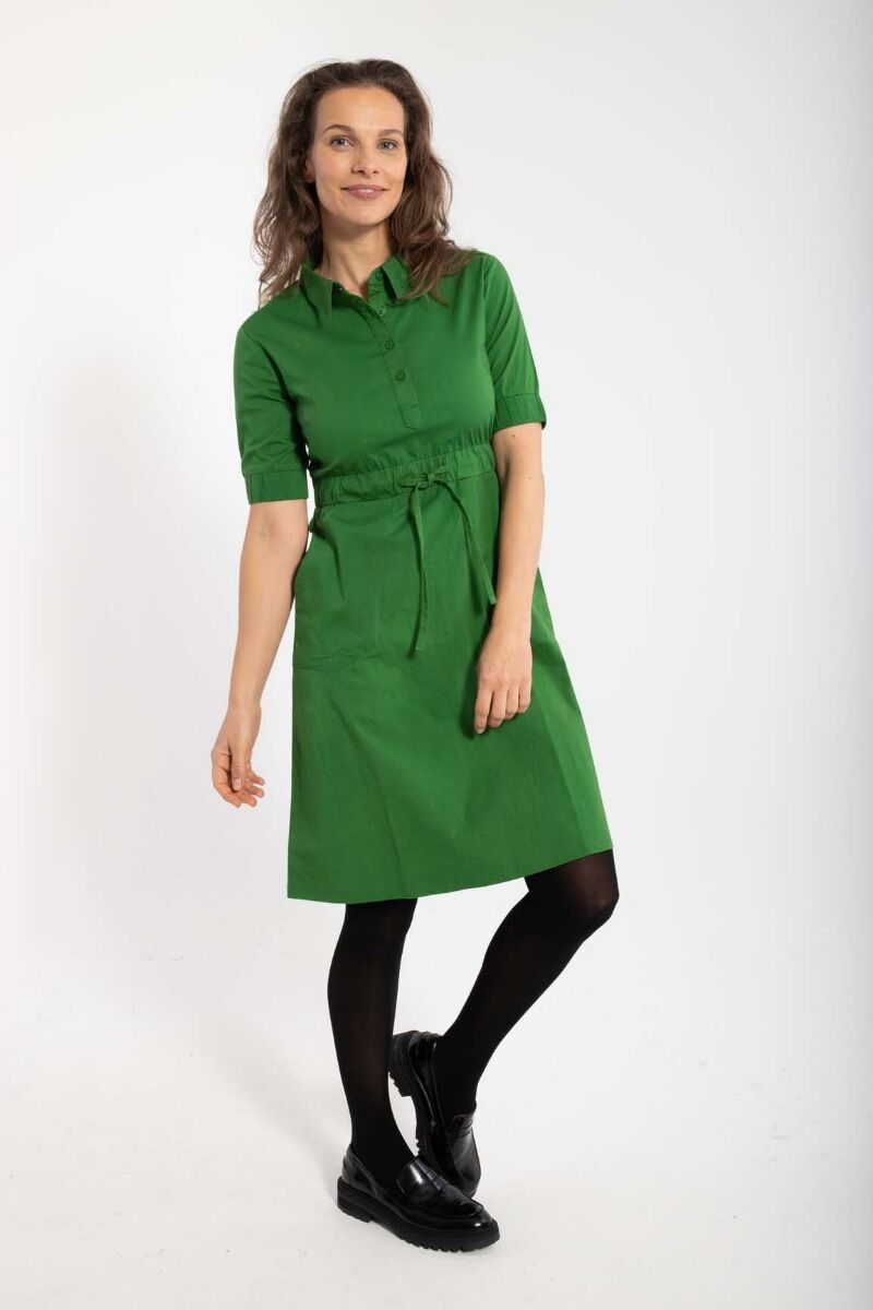 Danesusanne Poplin Dress Warm Khaki