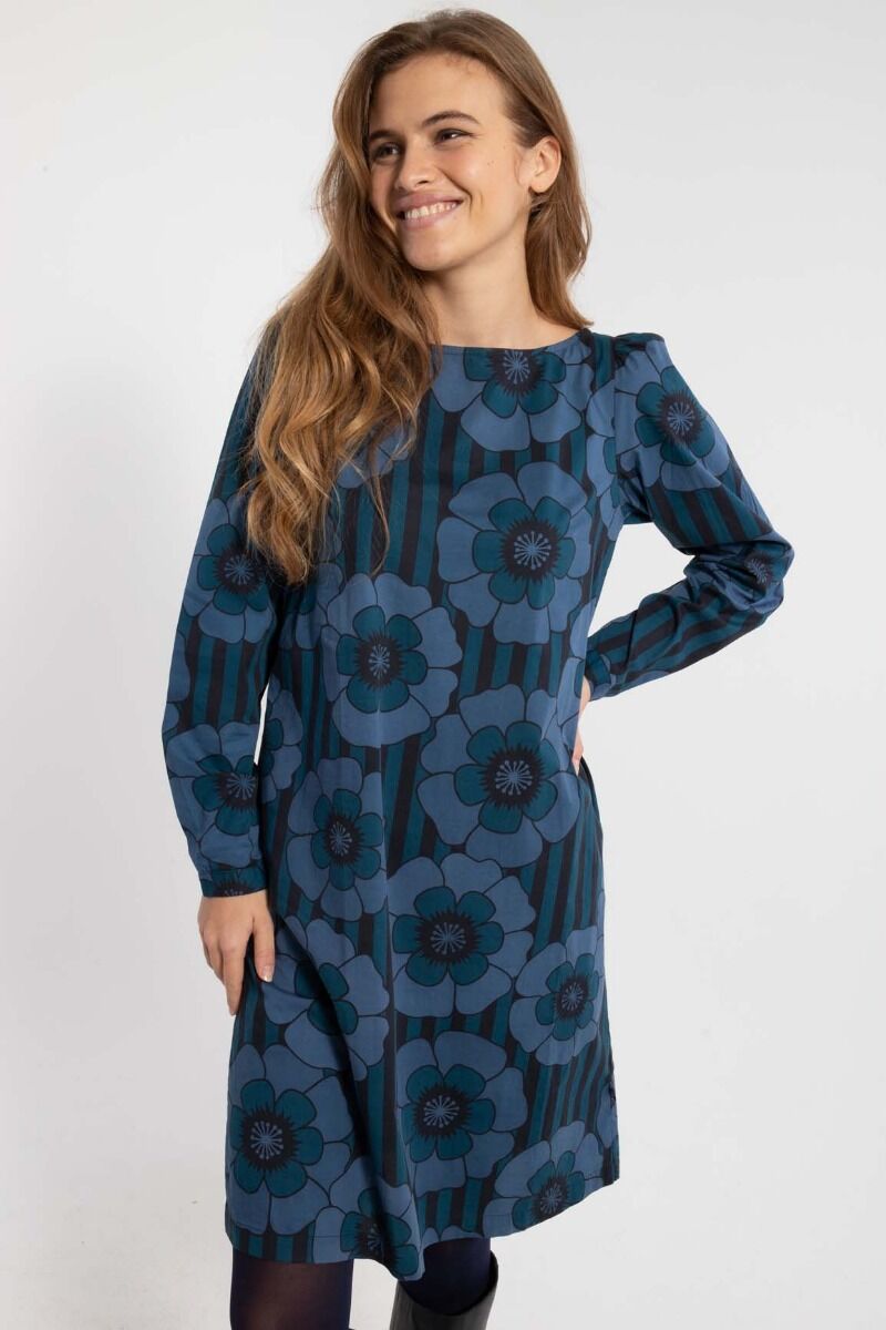 Danelund Dress Blue POWER FLOWERS