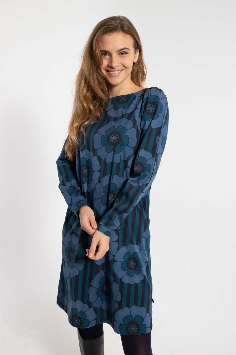 Danelund Dress Blue POWER FLOWERS