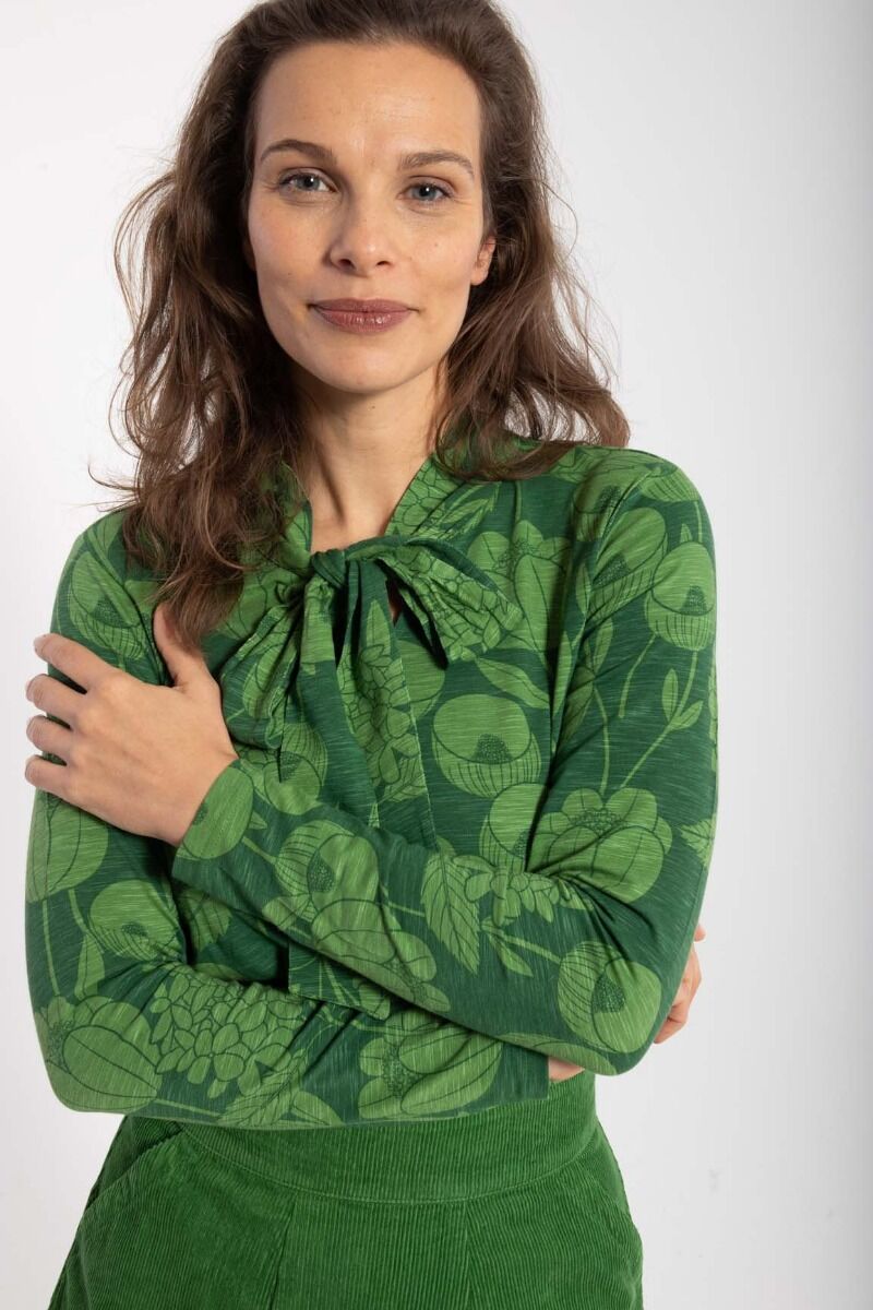 ORGANIC - Danepetra Top Warm Khaki/Fall Jungle HORTENSIA