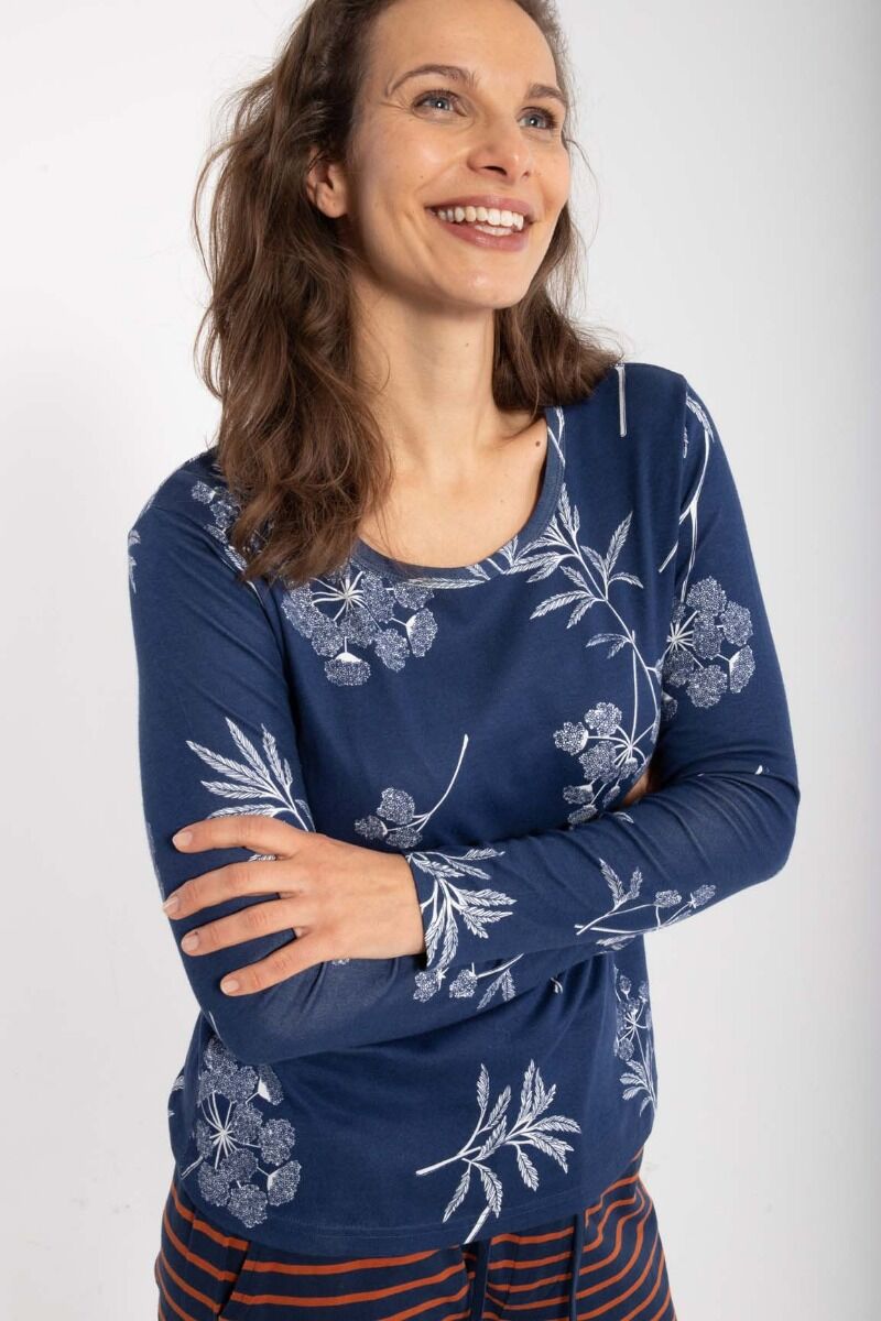 ORGANIC - Danelotte Tee Marine/Chalk HEMLOCK