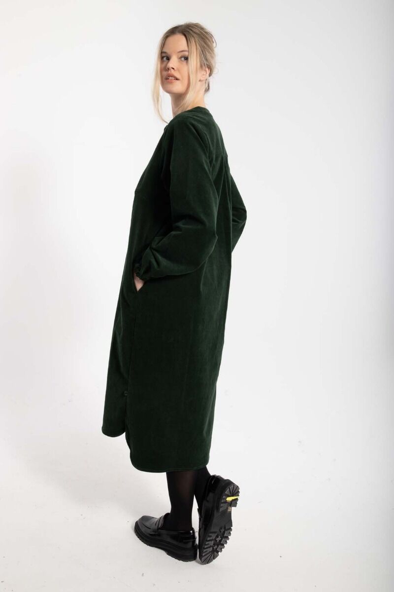 Danepalette Cord Stretch Dress Deep Forest