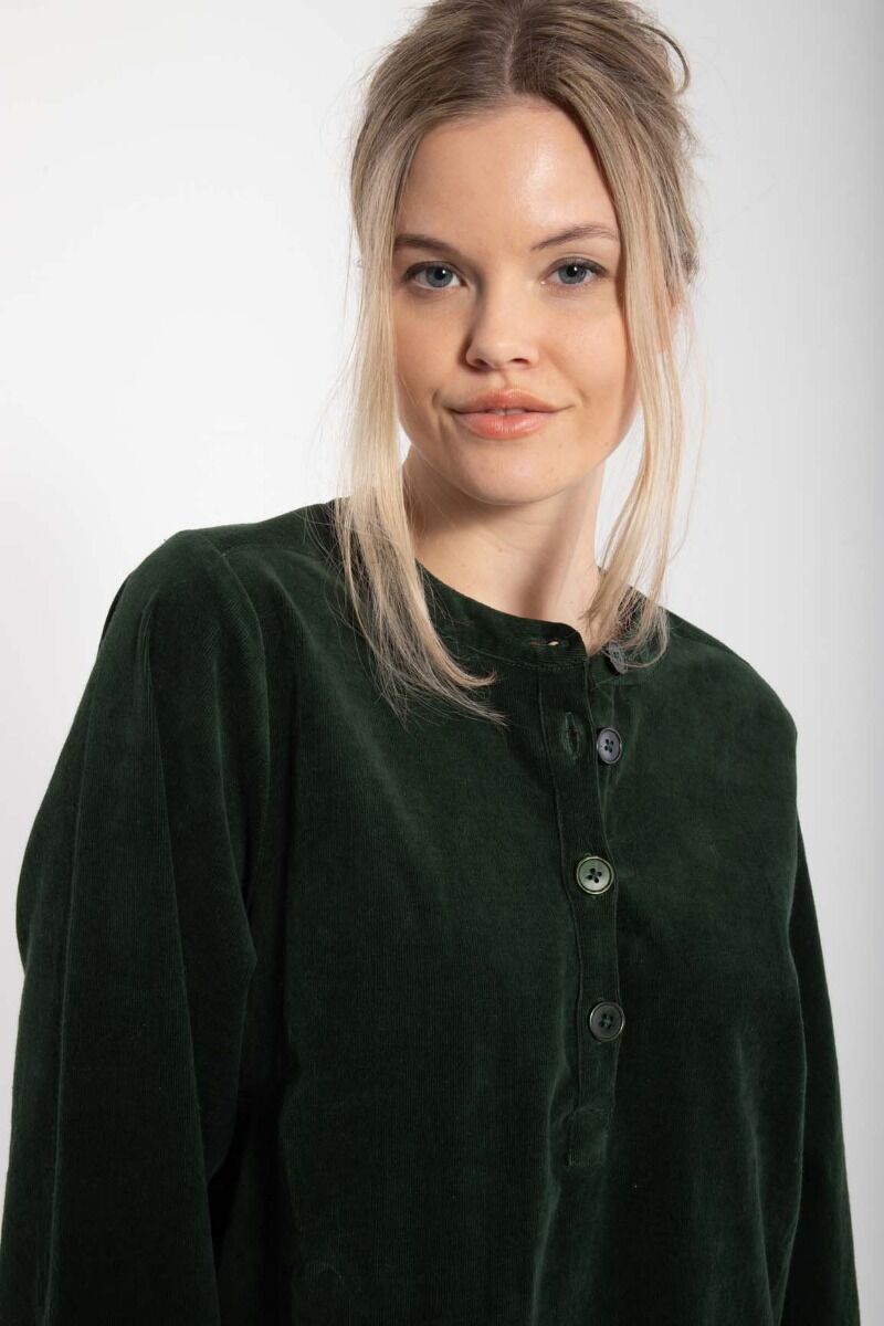 Danepalette Cord Stretch Dress Deep Forest