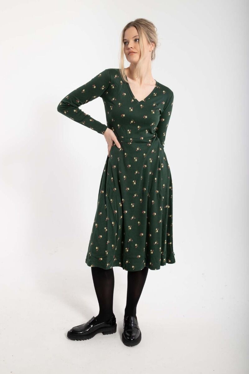 Danandreasen Dress Black green MINIFLOWER