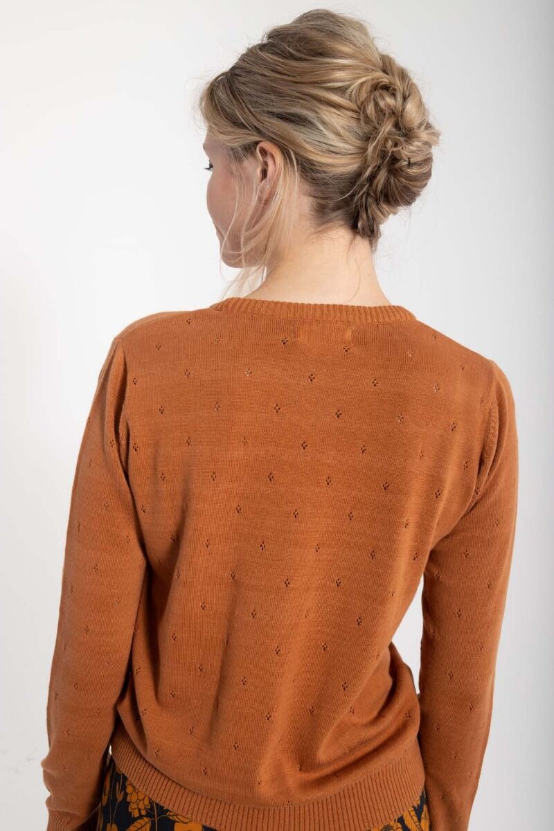 Danepearly Hole Knit Sweater Occer