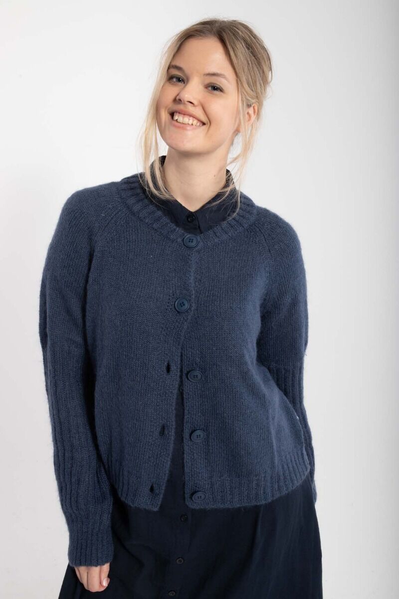 Danarnaq Wool Cardigan Marine