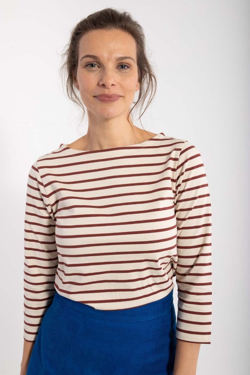 Danecarribean Heavy Cotton Tee Chalk/Red wine