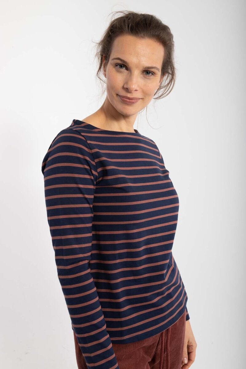 Danebenedikte Tee Dk Navy/Beige Rose