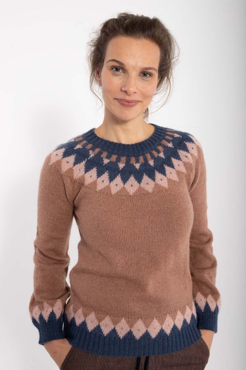 Danehot Stove Mohair Sweater Beige Rose/Powder Rose/Marine