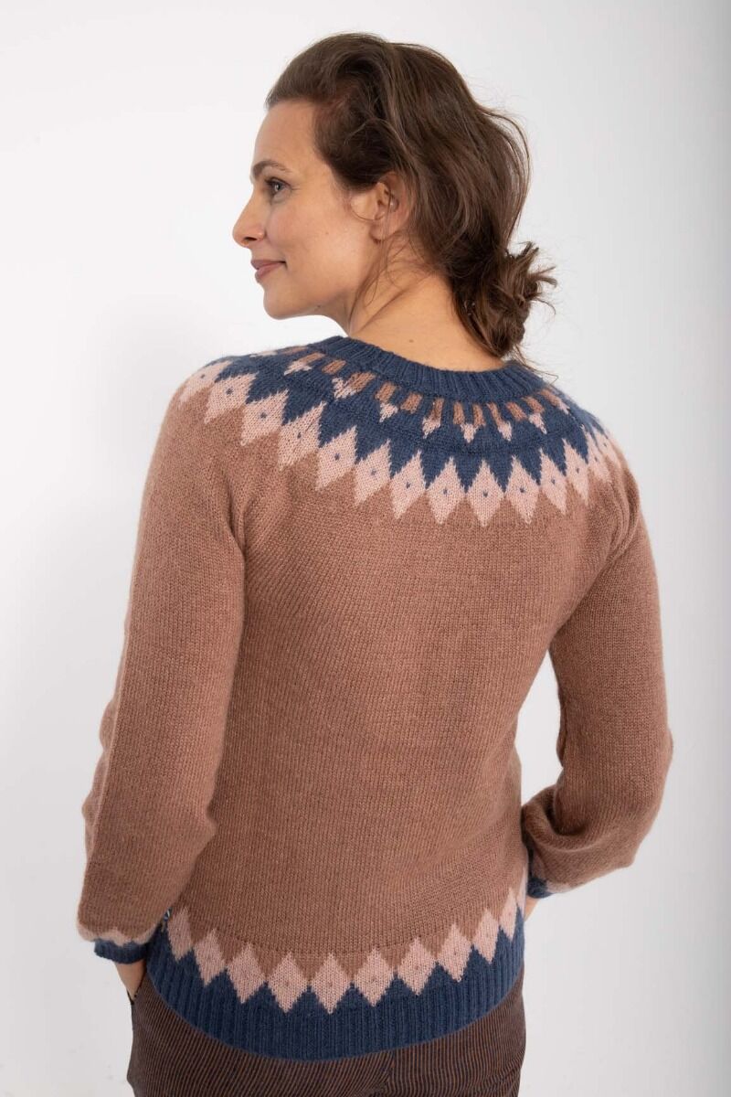 Danehot Stove Mohair Sweater Beige Rose/Powder Rose/Marine