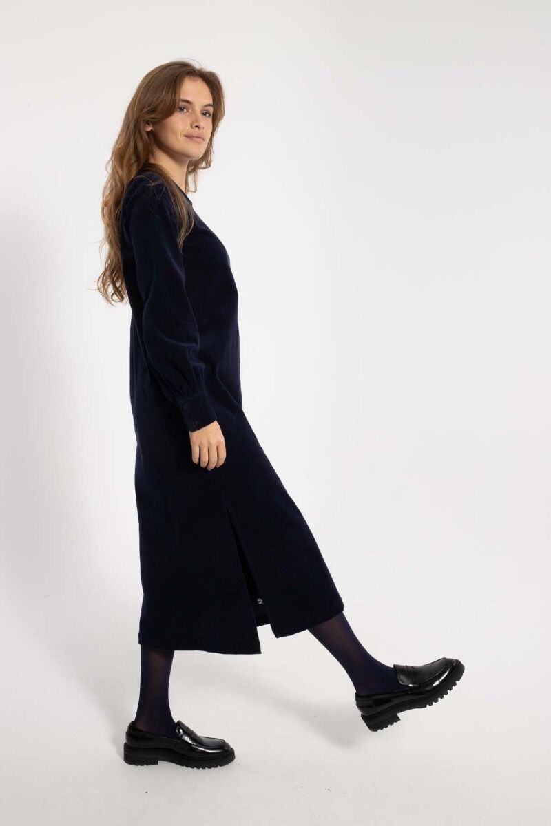 Danelegance Cord Stretch Dress Marine