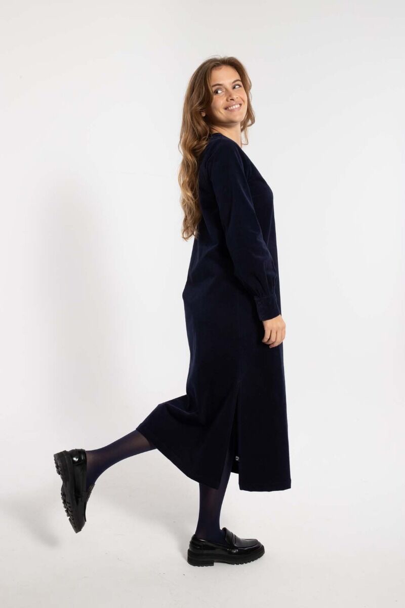 Danelegance Cord Stretch Dress Marine