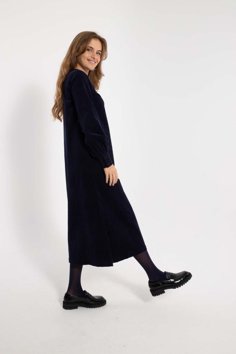 Danelegance Cord Stretch Dress Marine