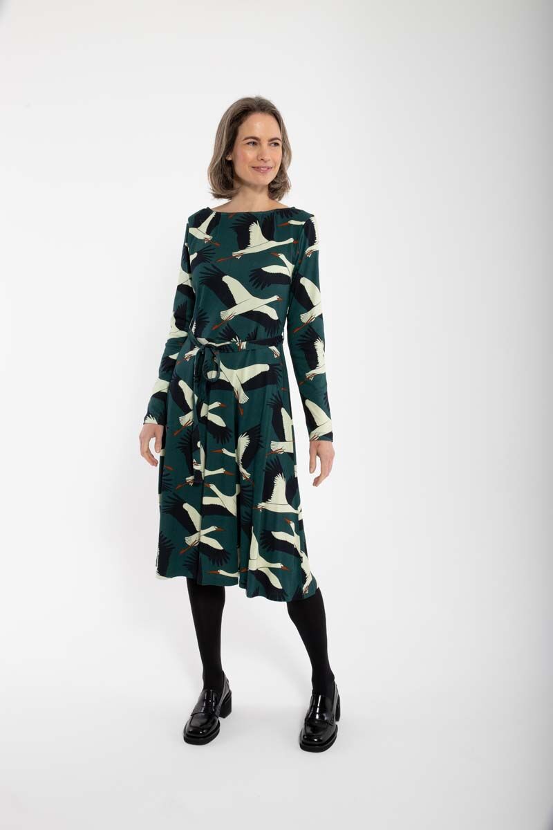 ORGANIC - Danegudrun Interlock Dress Dark Duck STORK