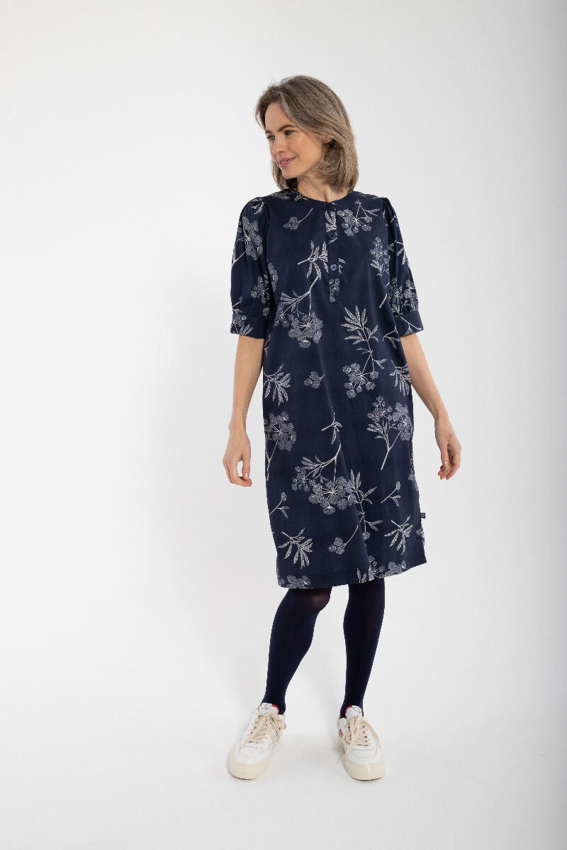 Danamaia Poplin Dress Dk Navy/Chalk HEMLOCK