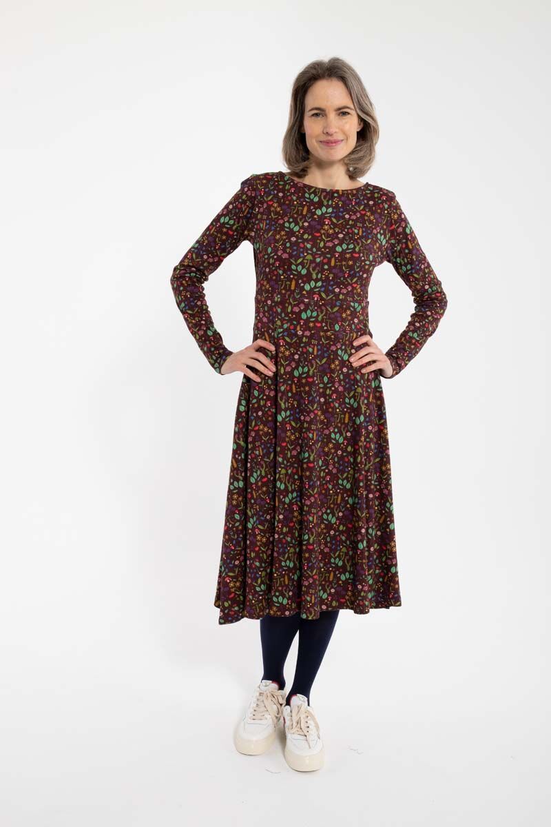 Danesigrid Interlock Dress Dark Bordeaux BOTANICAL