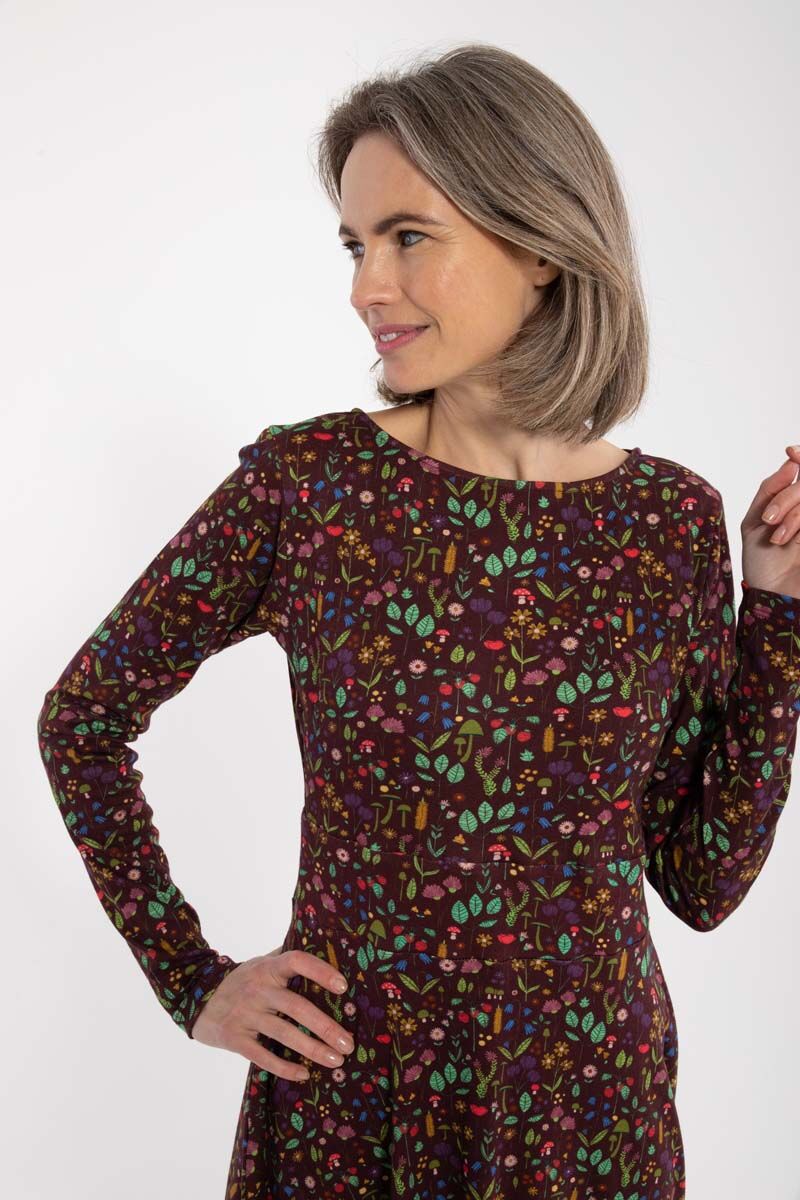 Danesigrid Interlock Dress Dark Bordeaux BOTANICAL
