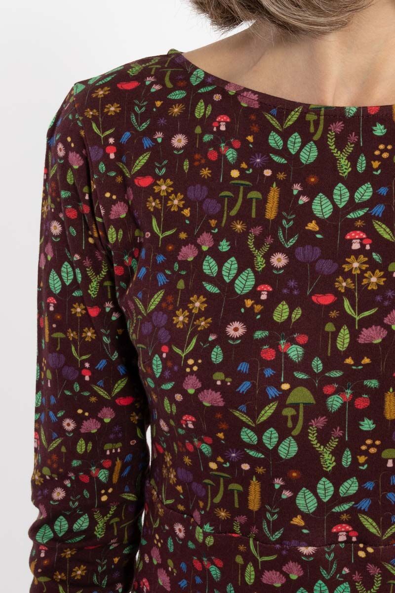 Danesigrid Interlock Dress Dark Bordeaux BOTANICAL