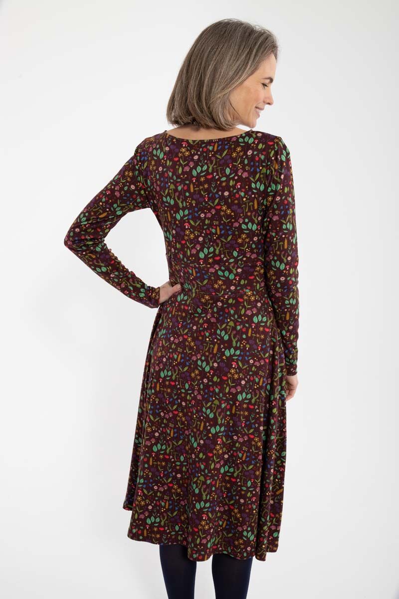 Danesigrid Interlock Dress Dark Bordeaux BOTANICAL