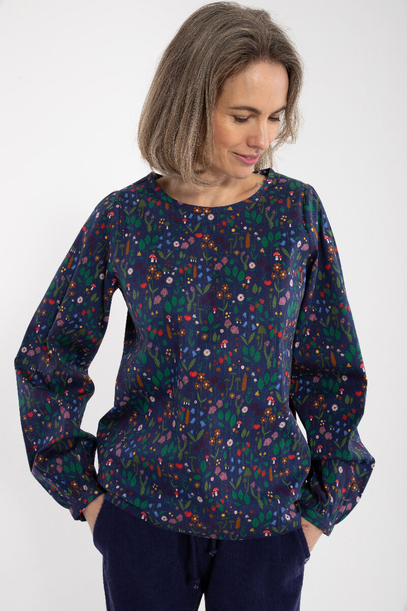 Danebette Poplin Shirt Grey Marine BOTANICAL