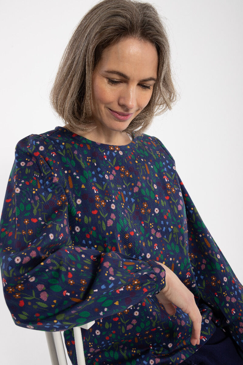 Danebette Poplin Shirt Grey Marine BOTANICAL