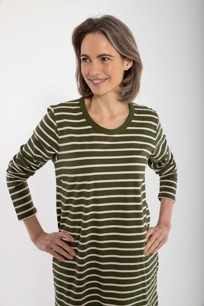 Danelea Dress Army/Chalk