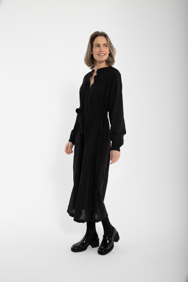 Danecake Cotton Dot Dress Black
