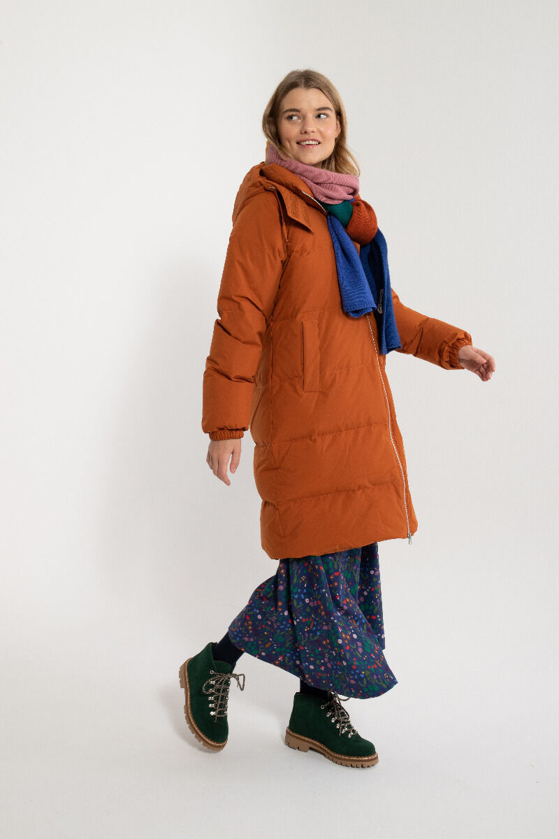 Daneget Down Winter Coat Rust